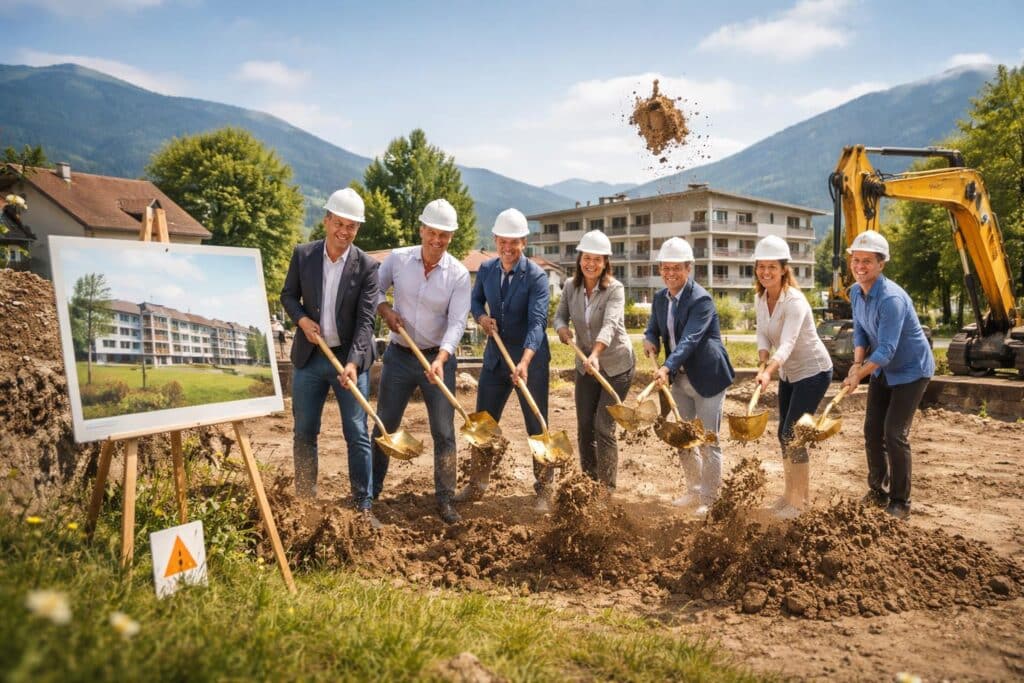 Spatenstich für betreubares Wohnen in Eberndorf: 17 barrierefreie Wohnungen bis Ende 2028