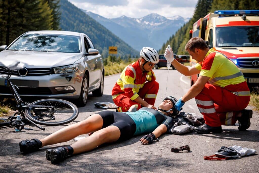 In Osttirol: Rennradfahrerin nach Kollision mit Auto schwer verletzt