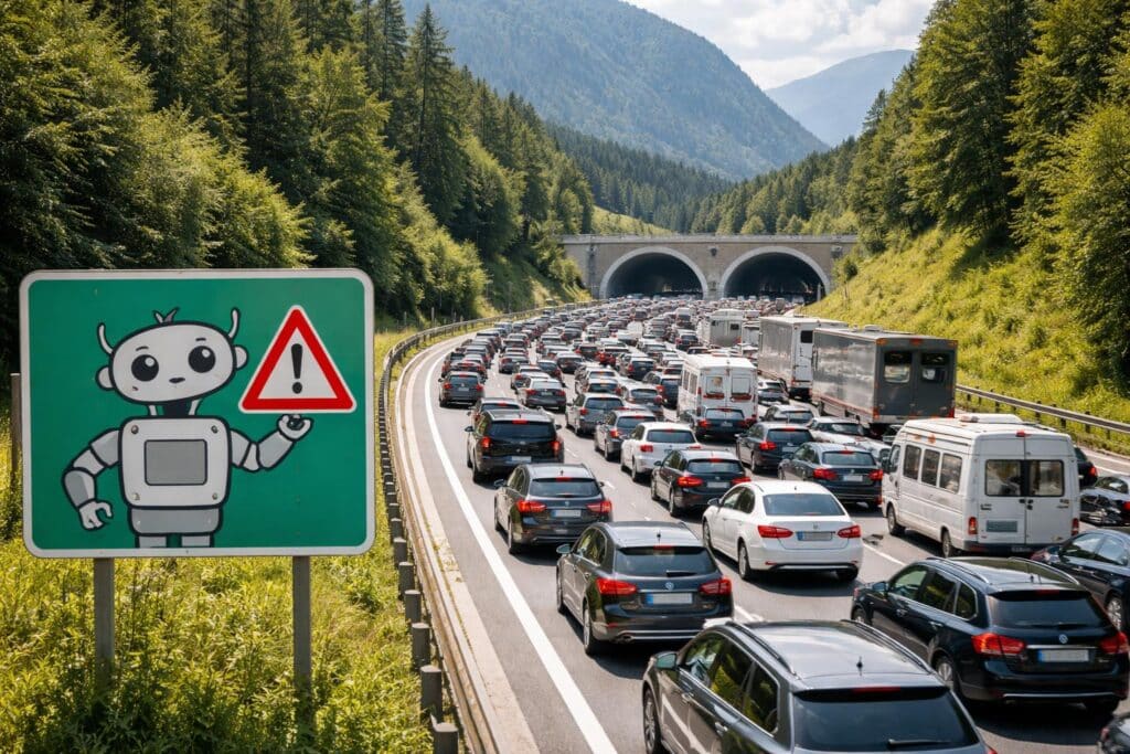 Pack und Karawankentunnel: Vor den Tunnels stauen sich die Blechlawinen