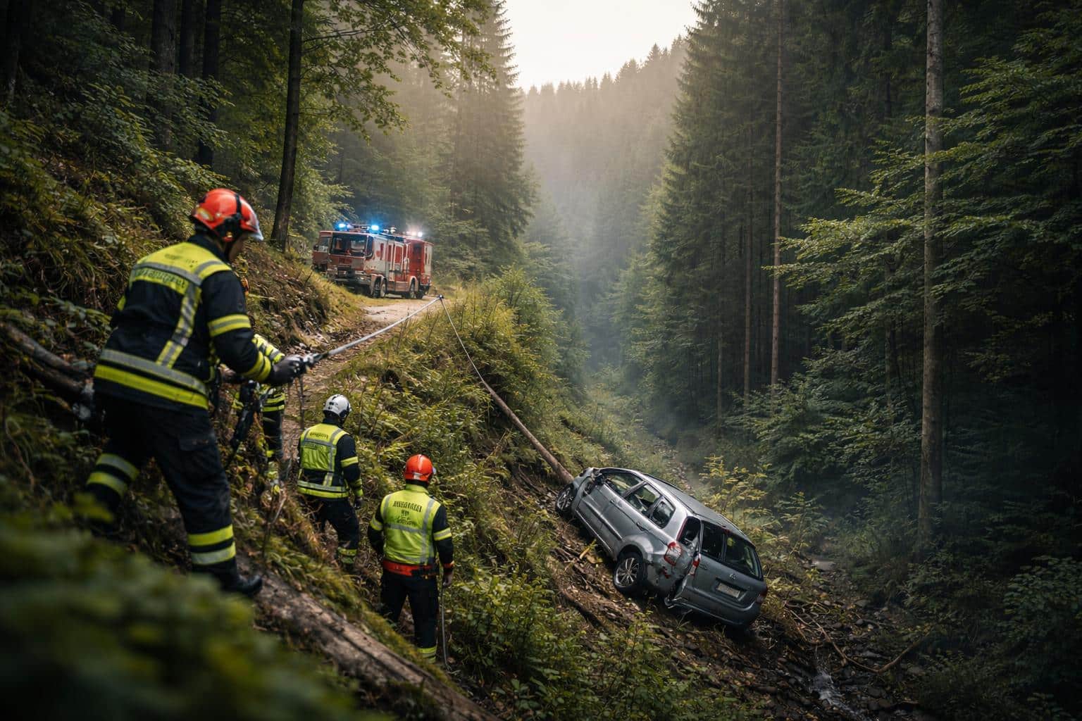Lavanttal: 19-jähriger Alko-Lenker stürzte 50 Meter ab