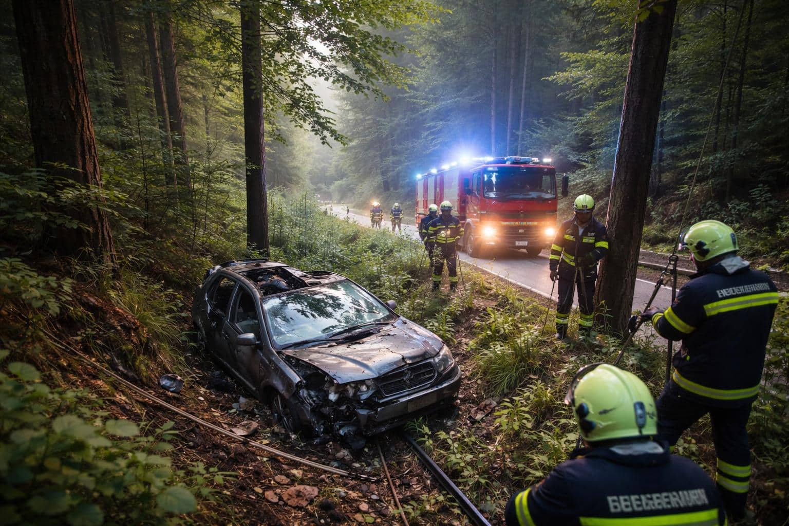 Schwer alkoholisiert: Mann (19) stürzte in Wald
