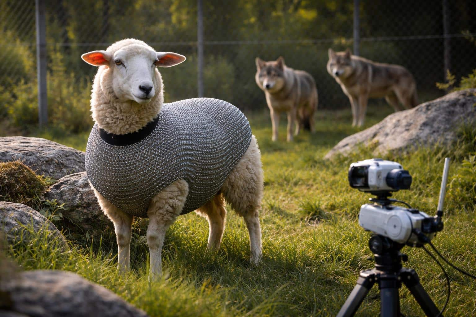 Umstrittene Erfindung: „Schicken wir ein Schaf mit dem Schutznetz in ein Wolfsgehege“