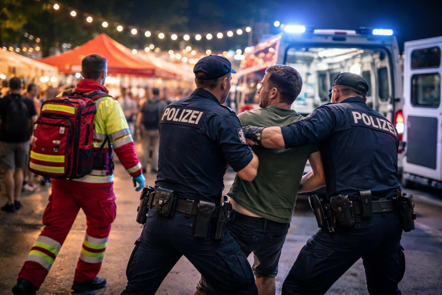 28-Jähriger attackiert Polizisten und Sanitäter