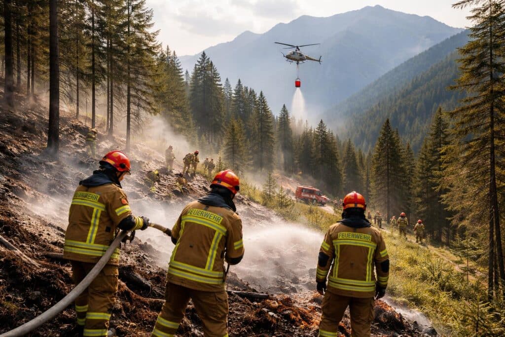 Hunderte Feuerwehrleute kämpfen in Osttirol und Kärnten gegen Waldbrände