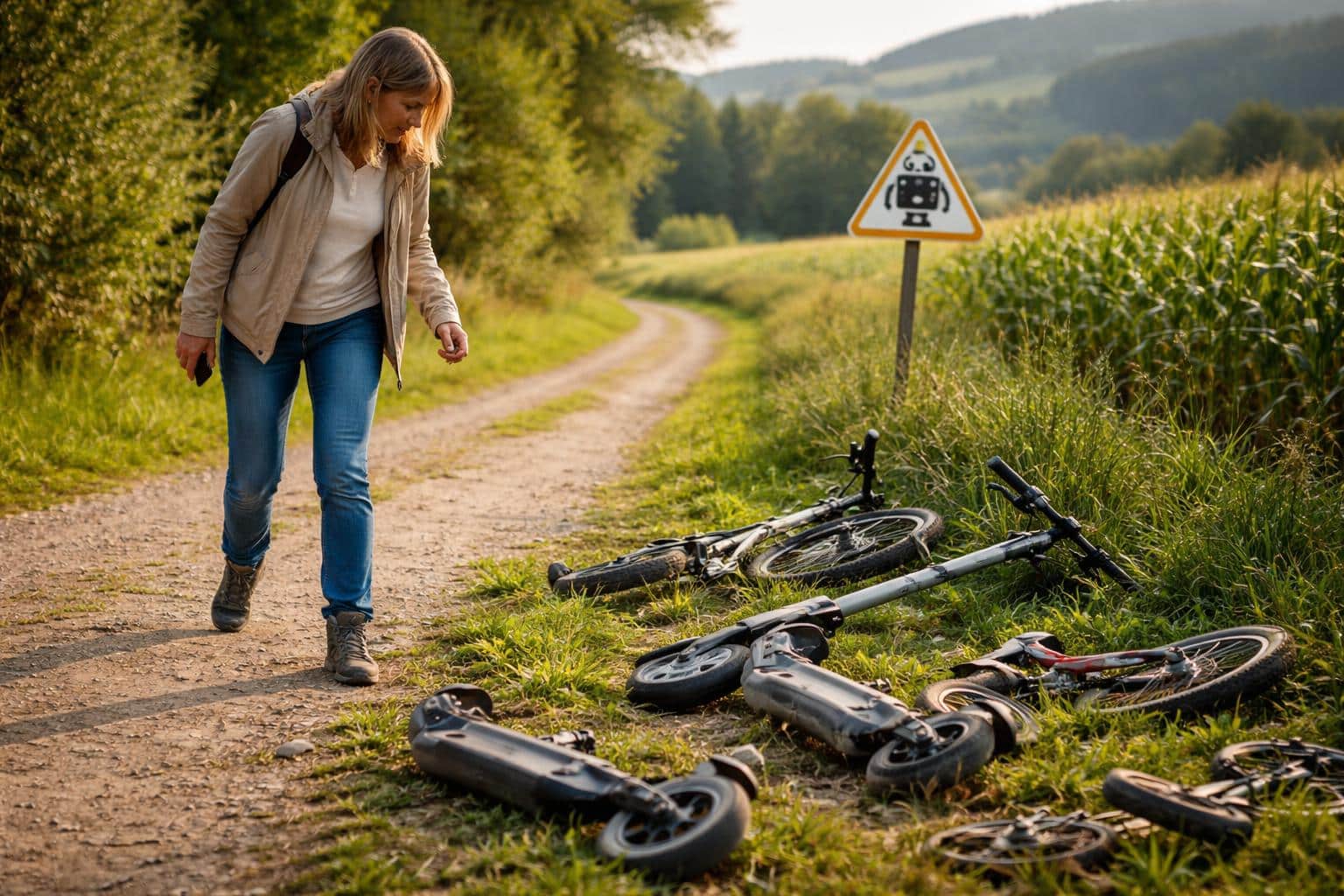 Spaziergängerin „stolperte“ über E-Scooter und Diebesbande flog auf