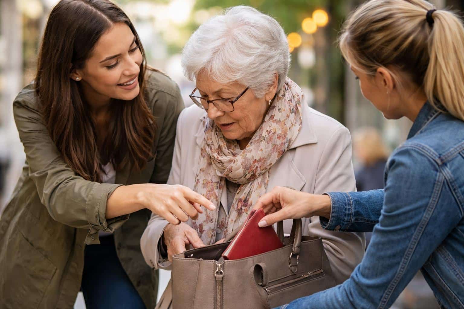 Frauen lenkten Seniorin ab und stahlen ihre Börse aus der Tasche