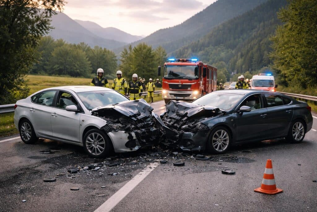 Frontalkollision nach Überholmanöver