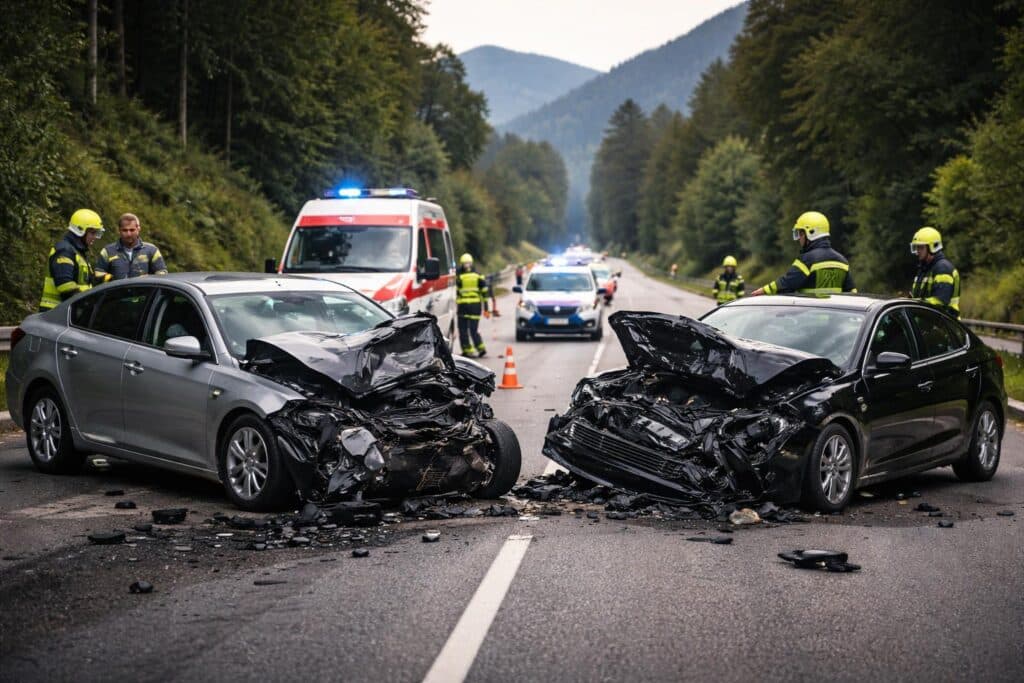 Frontalkollision auf der B111