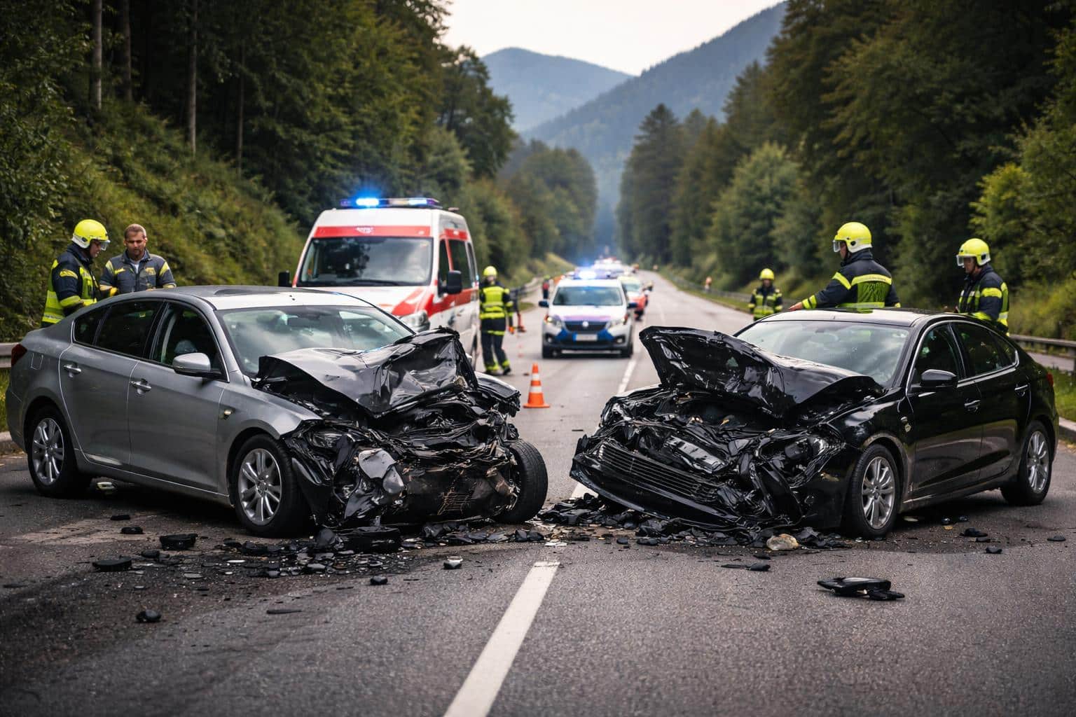 Frontalkollision auf der B111
