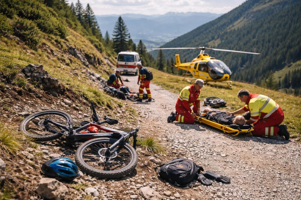 Fahrradsturz auf der Feistritzer Alm