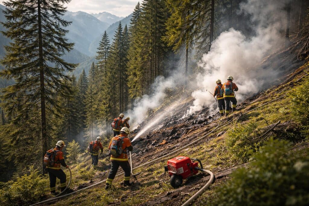 Feuerwehr verhindert größeren Waldbrand