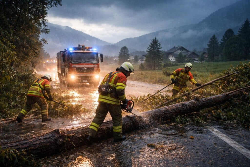 Unwetter sorgte für zahlreiche Feuerwehreinsätze