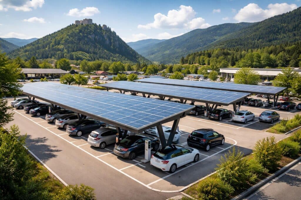 Mochoritsch investiert in PV-Carportanlage bei der Griffen-Rast