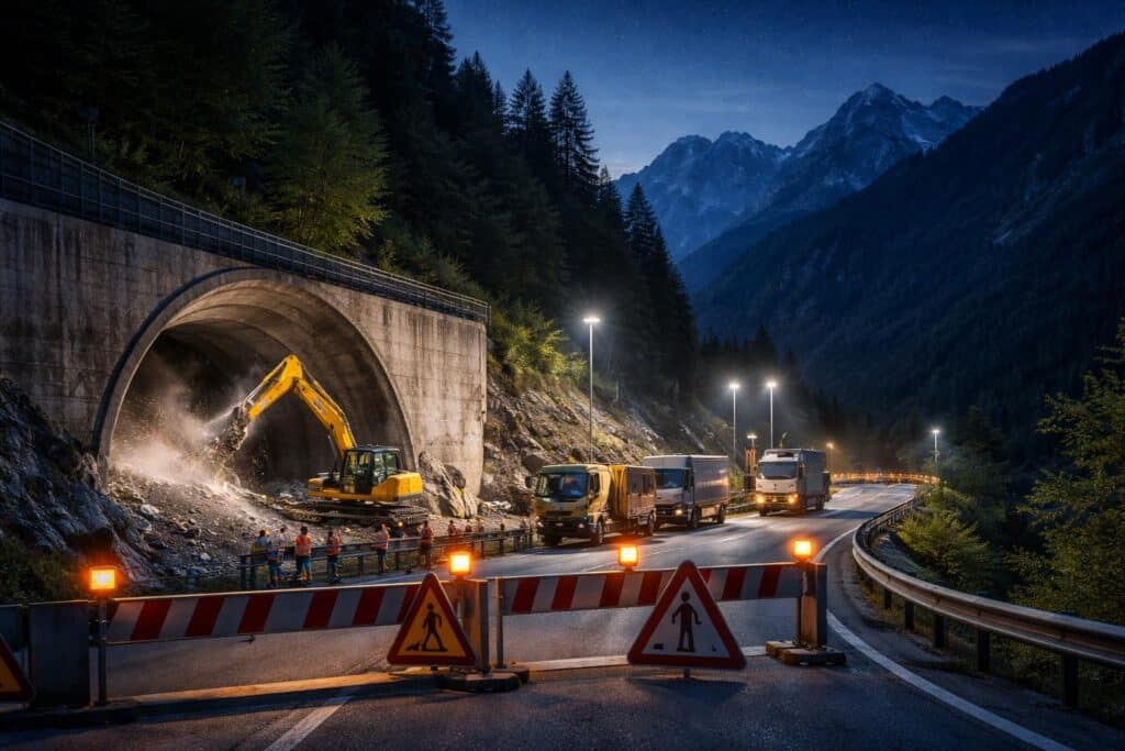 Nächtliche Sperren am Plöckenpass