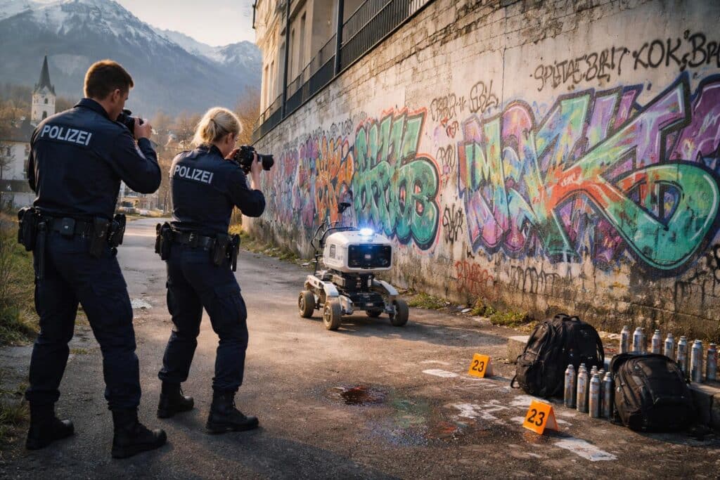 Klärung von Sachbeschädigungen durch Graffiti in Spittal an der Drau