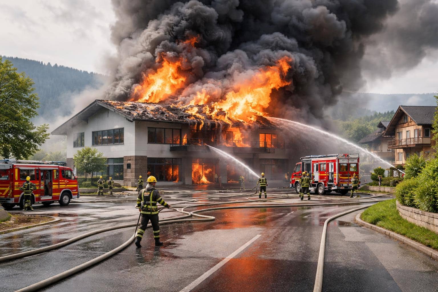 Klärung der Brandursache - Feuerwehrhaus