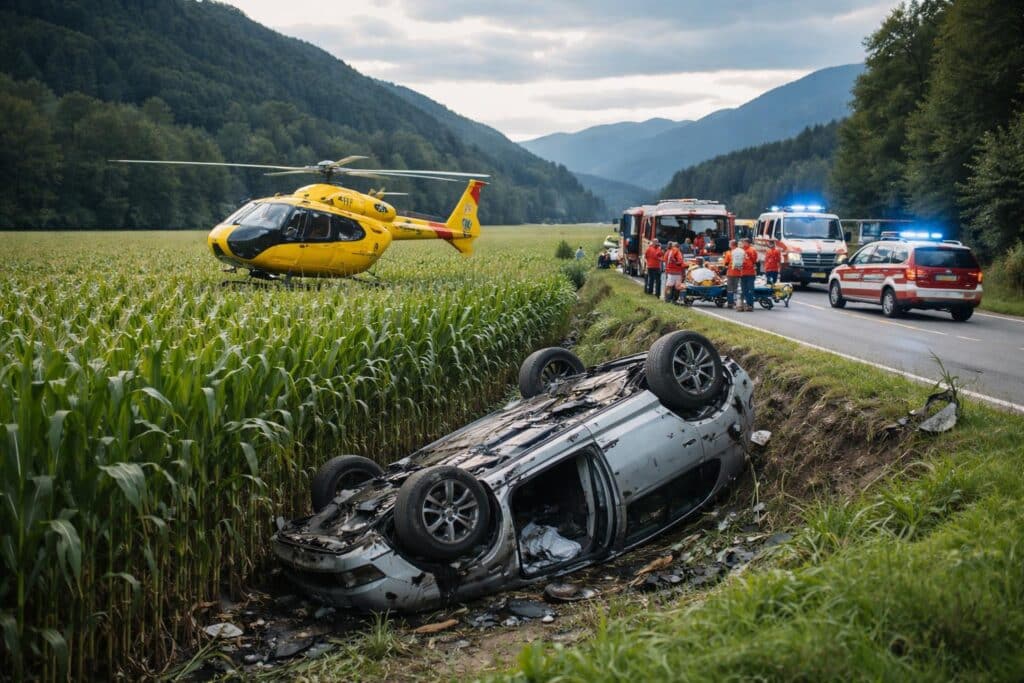 Verkehrsunfall mit Personenschaden im Bezirk Spittal/Drau
