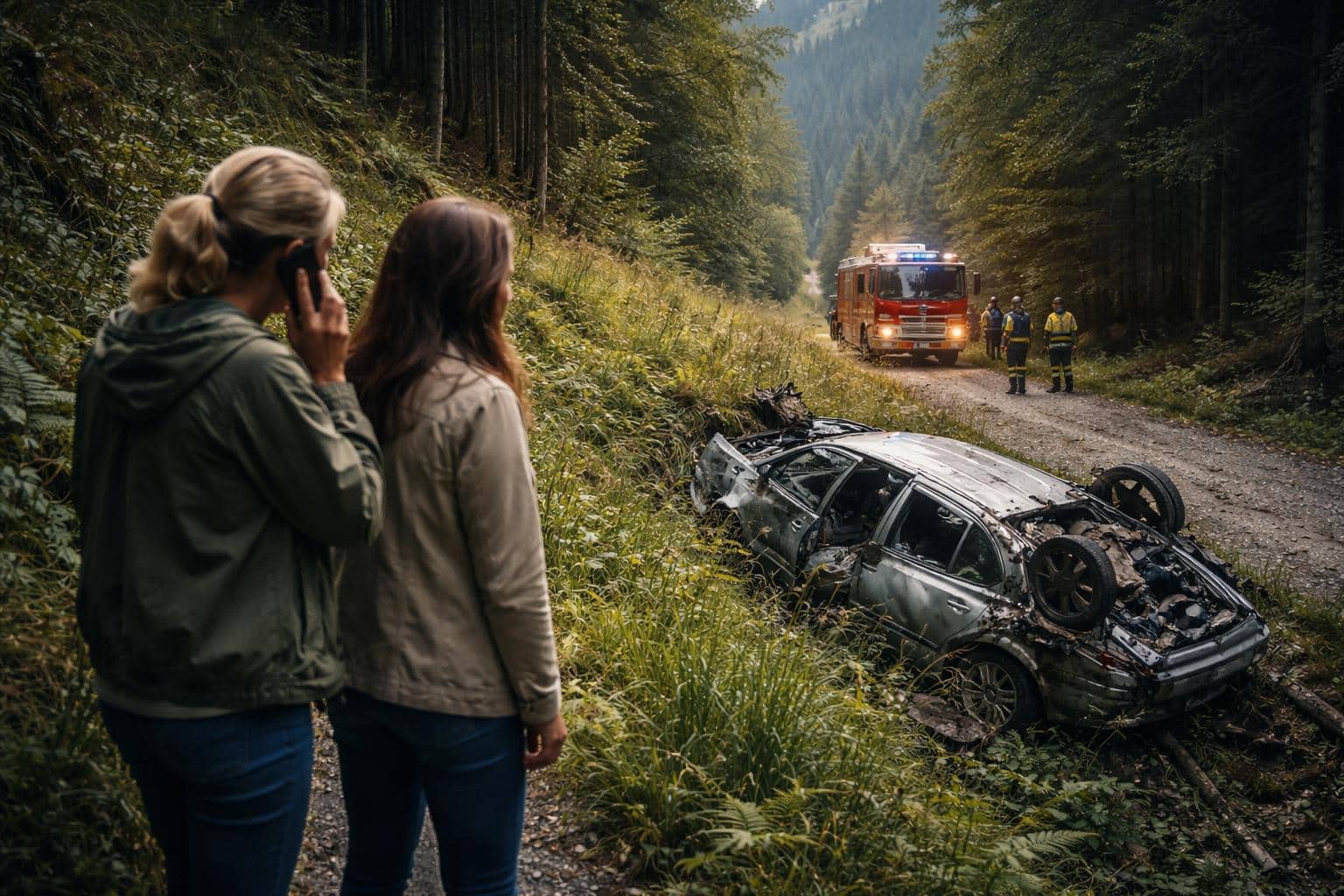 Frauen fanden toten Bruder in Autowrack