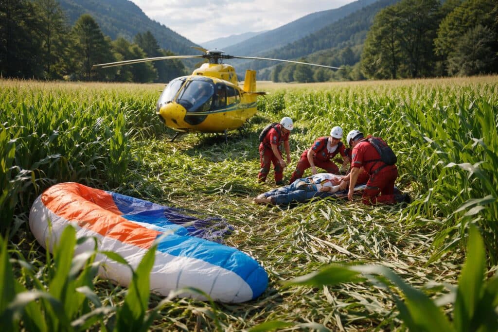 Paragleitpilot in Treffen schwer verletzt
