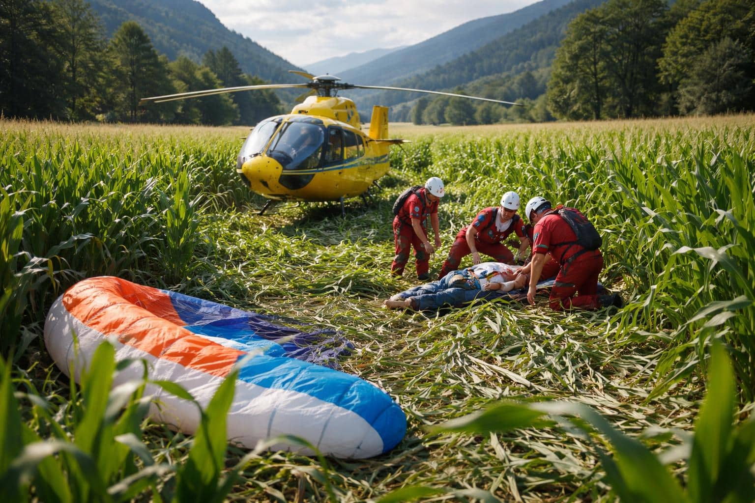 Paragleitpilot in Treffen schwer verletzt