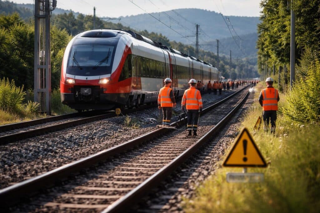 Personen im Gleisbereich: Koralmbahn stand still