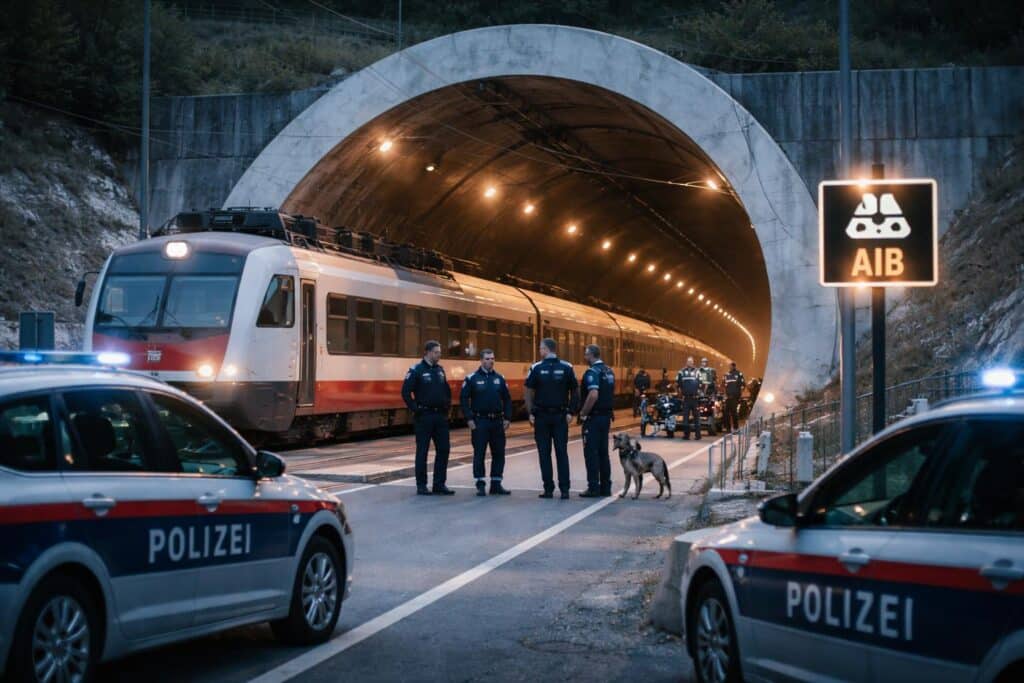 Personen auf Reisezug – Sperre Koralmbahntunnel