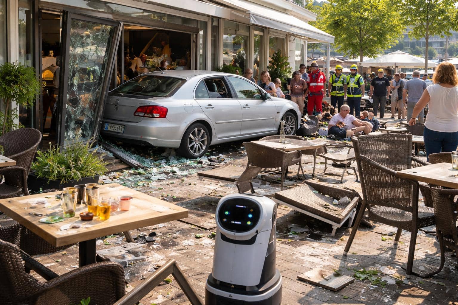 Auto krachte in Café in Velden: „Es herrschte komplette Panik“