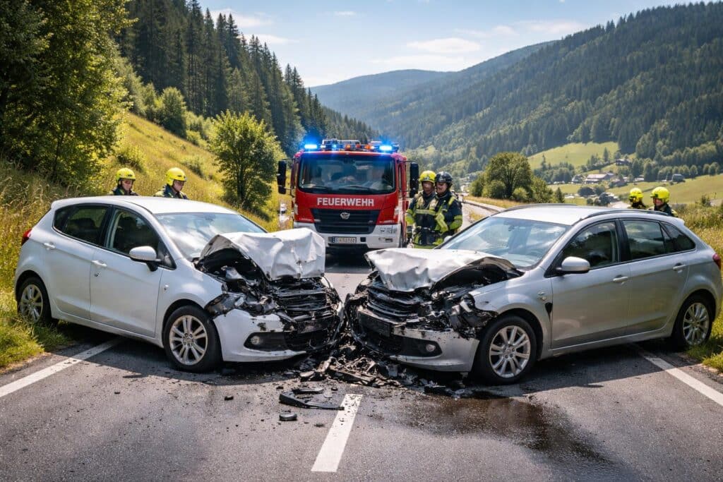 Frontalzusammenstoß auf der Diexer Landesstraße