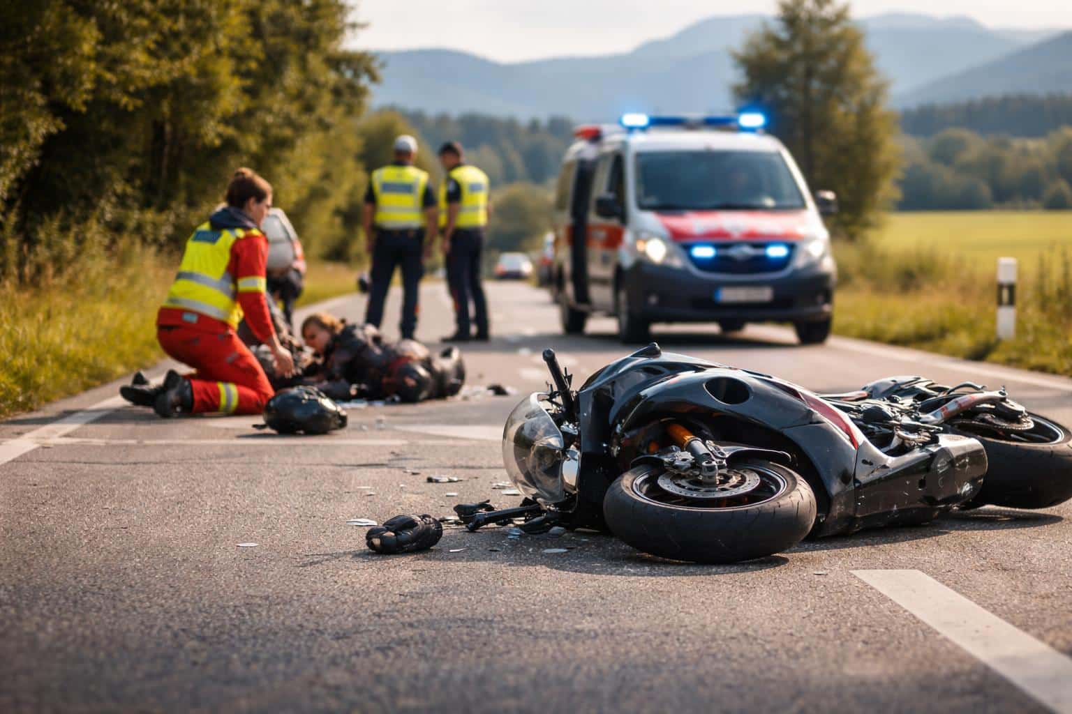 Polizei sucht Zeugen eines Unfalls mit schwerverletzter Motorradlenkerin