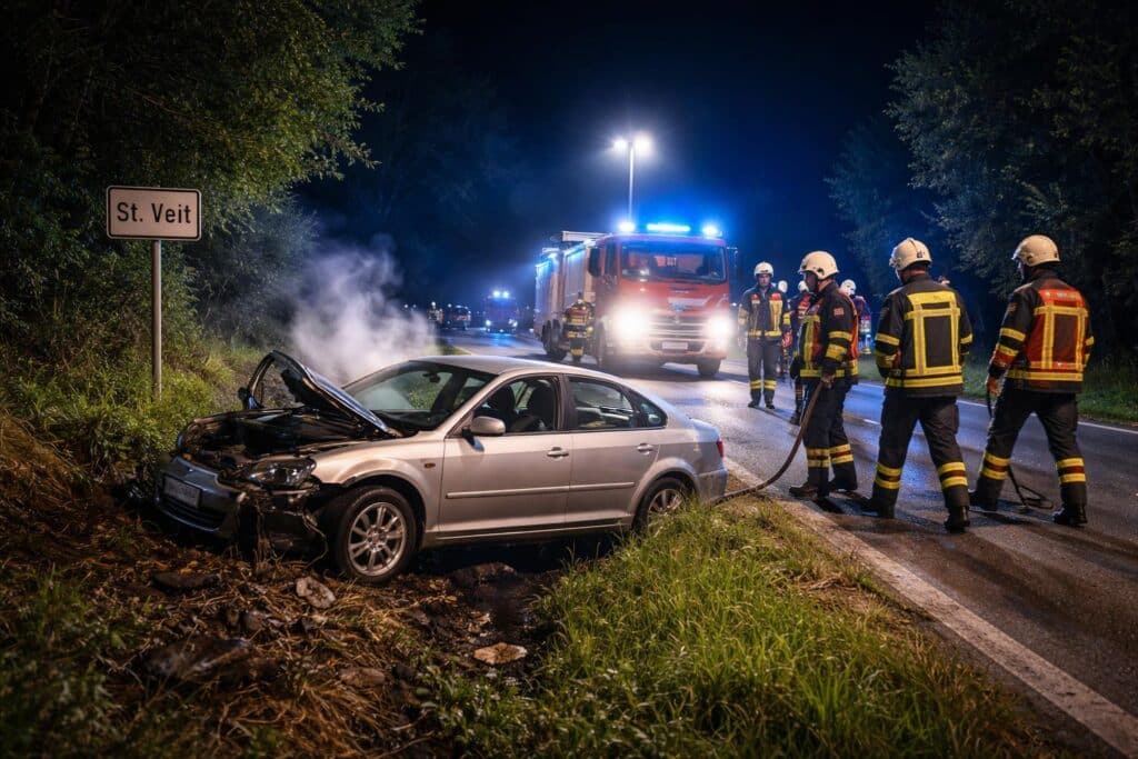 Glück im Unglück bei nächtlichem Unfall