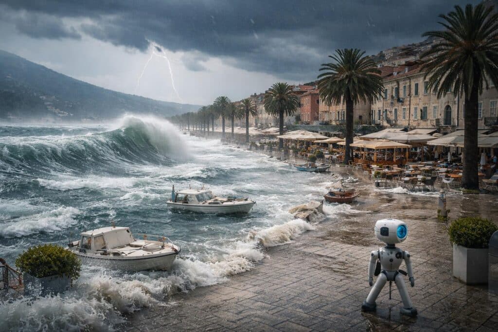 Meteotsunami überflutet Küstenstädte an Kroatiens nördlicher Adria