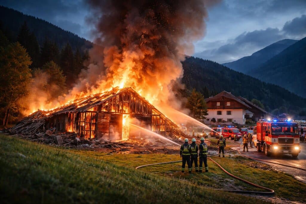 Brandereignis im Bezirk Spittal/Drau