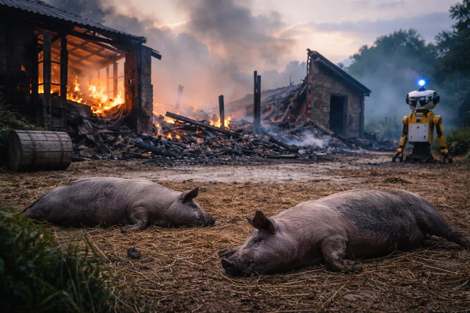 Schweine bei Stallbrand verendet