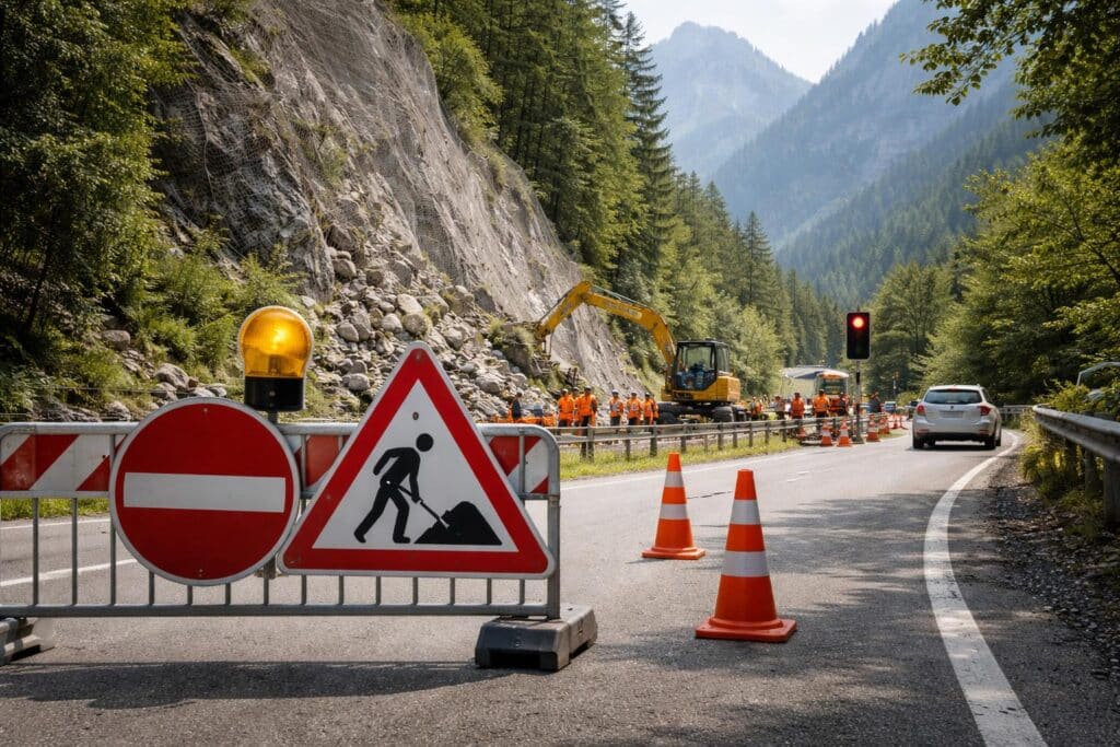 Verkehrsbeschränkungen auf Plöckenpass