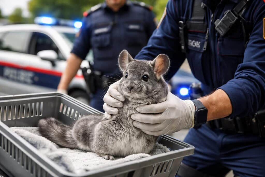 Die Kärntner Polizei musste ein Chinchilla "festnehmen"