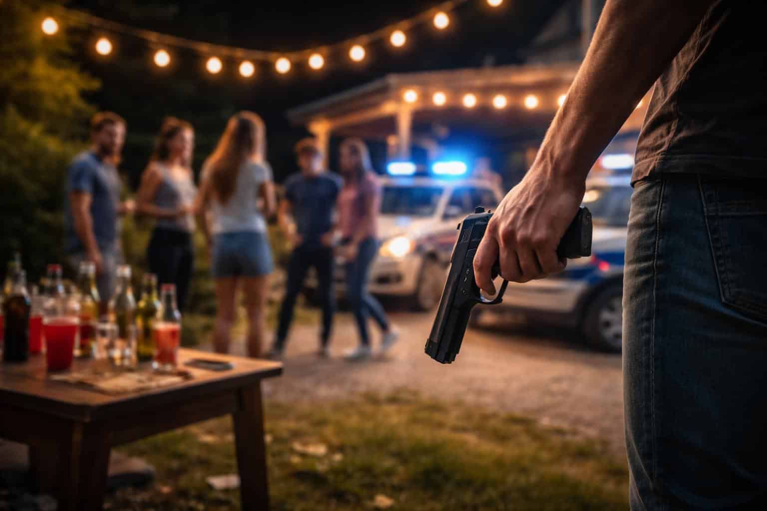 Gastgeber gab bei Feier Schüsse ab