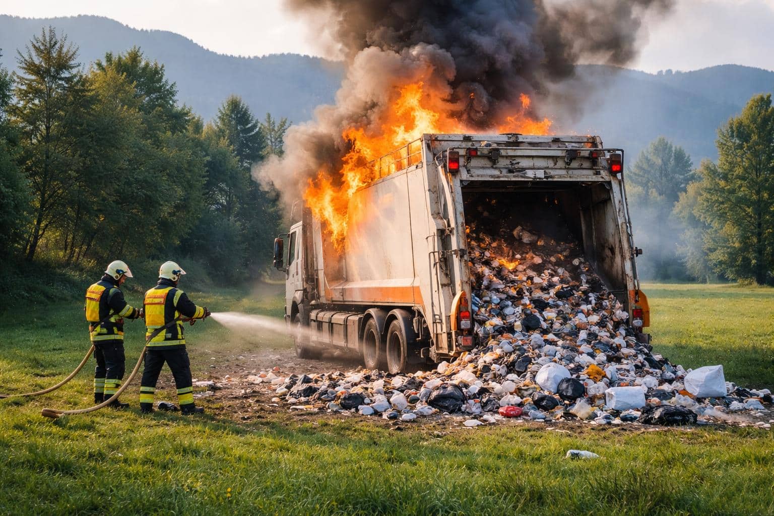 Brand in einem Müllwagen in St. Kanzian am Klopeinersee