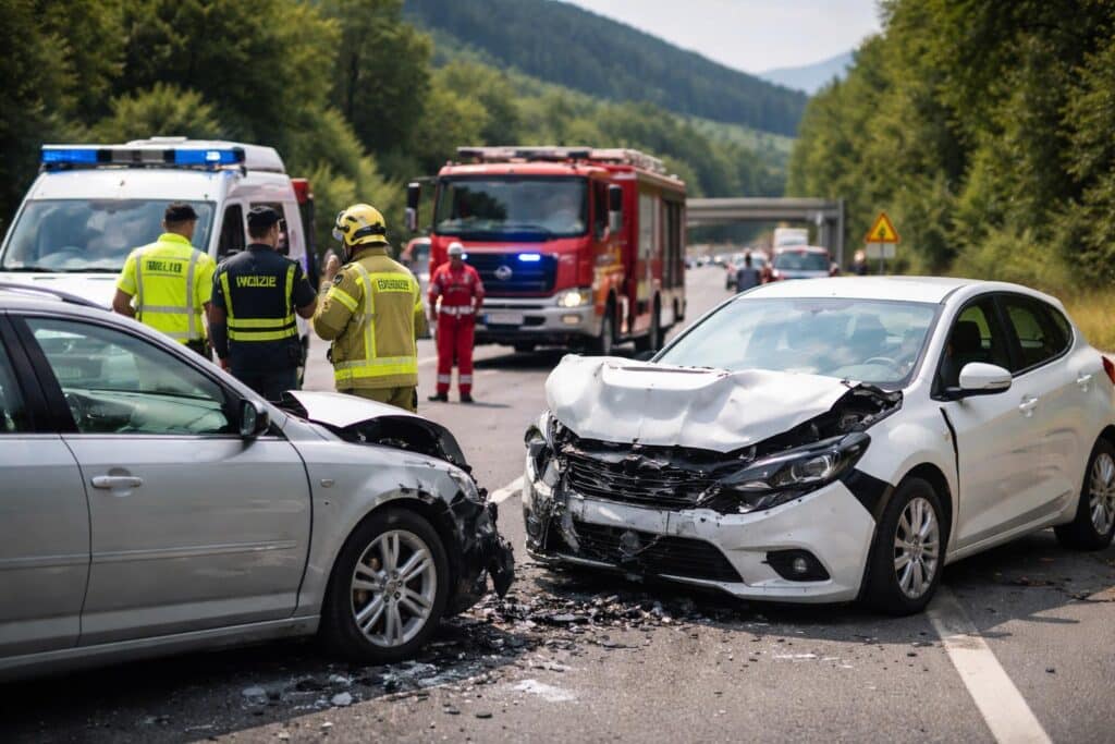 Vekersunfall auf der A2 in Hunnenbrunn
