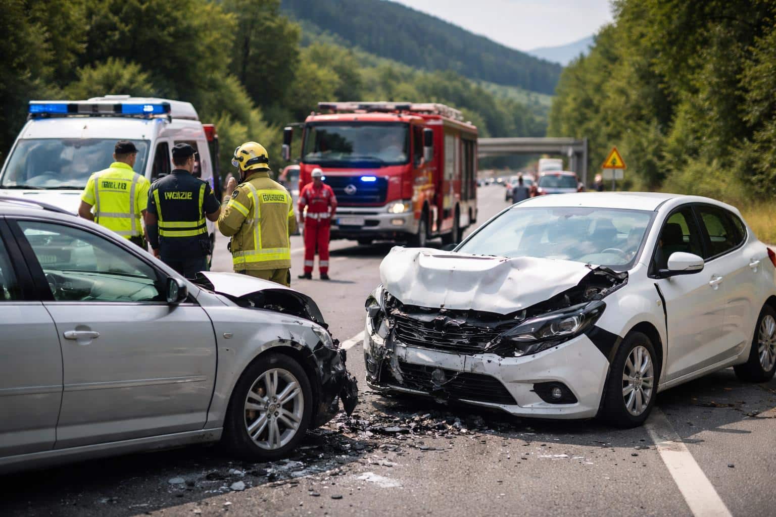 Vekersunfall auf der A2 in Hunnenbrunn