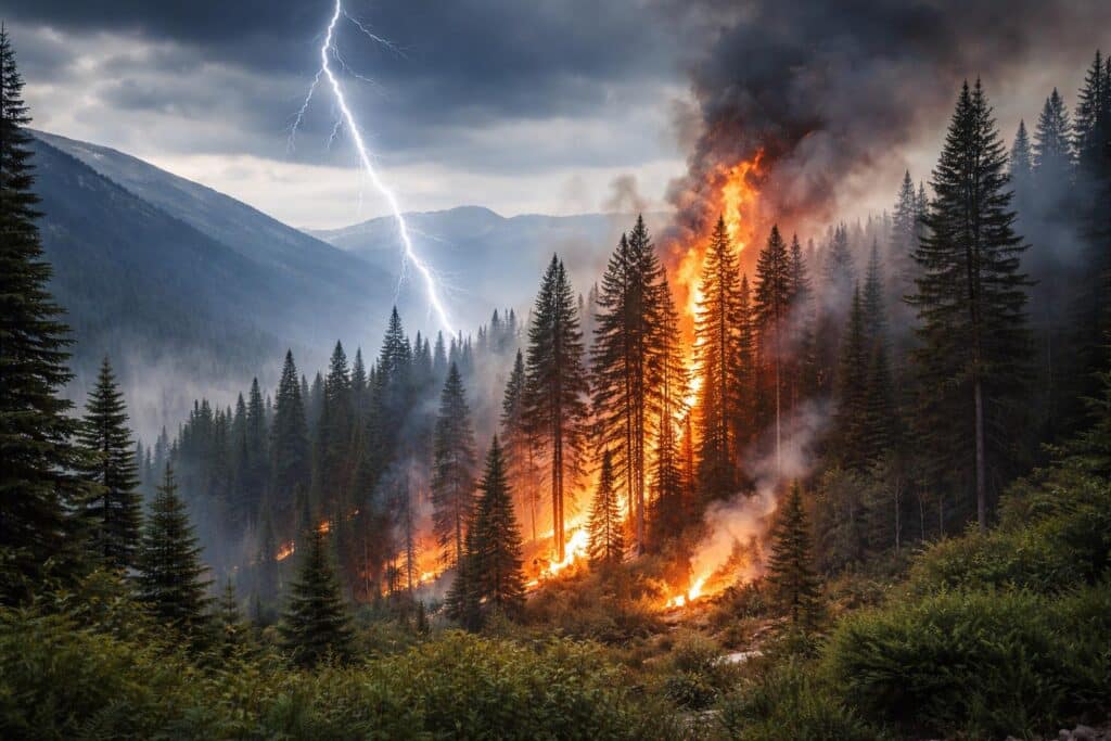 Sind „besondere Blitze“ für die vielen Waldbrände verantwortlich?