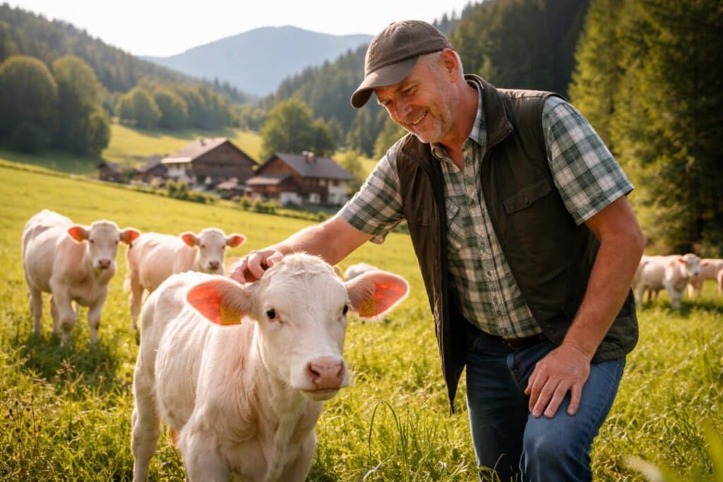 Reportage: Kärntner Bauer geht mit Kalb-rosé gegen Kalbfleischimporte vor