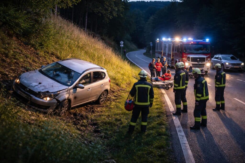 17-Jähriger kommt von Straße ab – drei Verletzte
