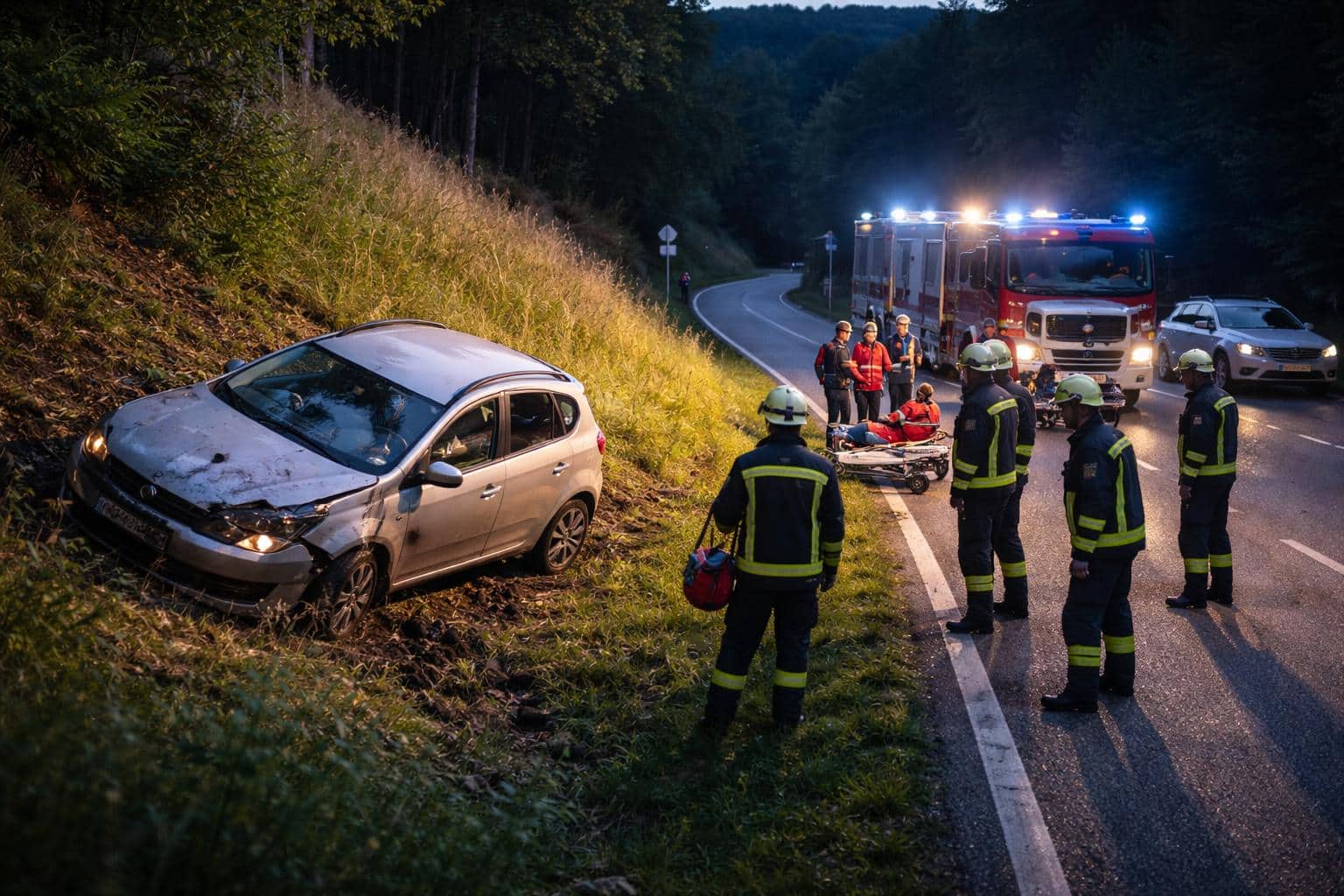 17-Jähriger kommt von Straße ab – drei Verletzte