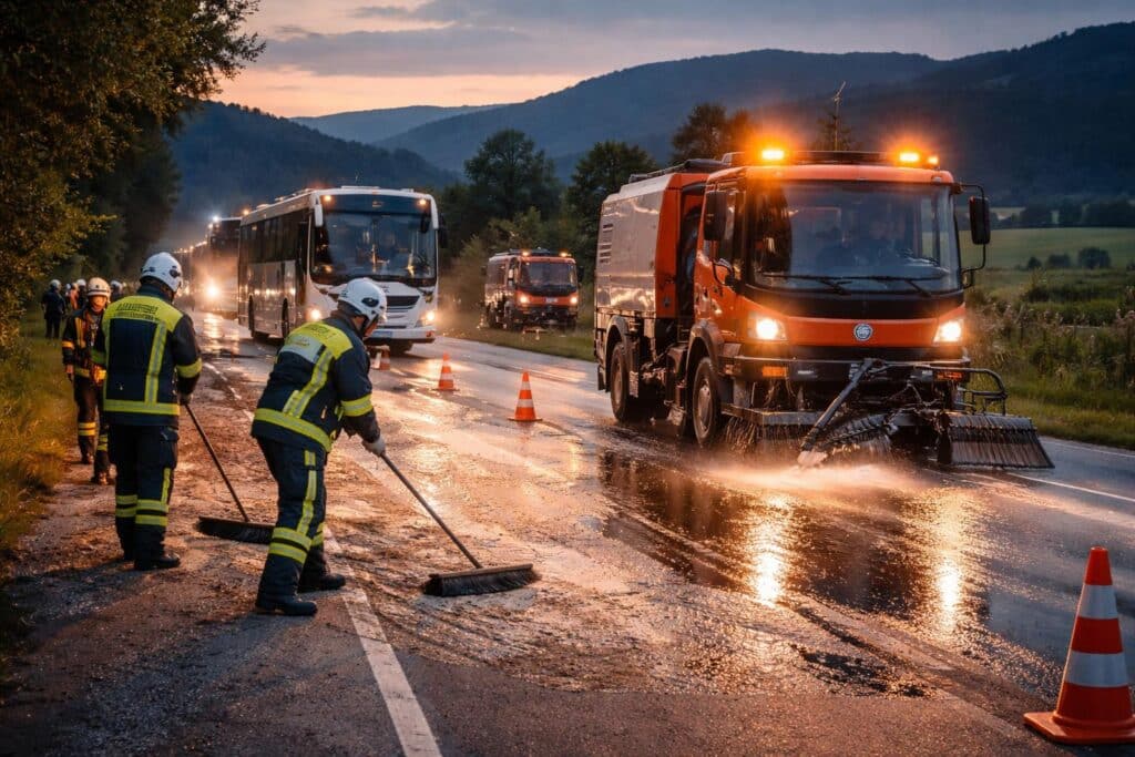 Fahrbahnverunreinigung im Bezirk Klagenfurt Land