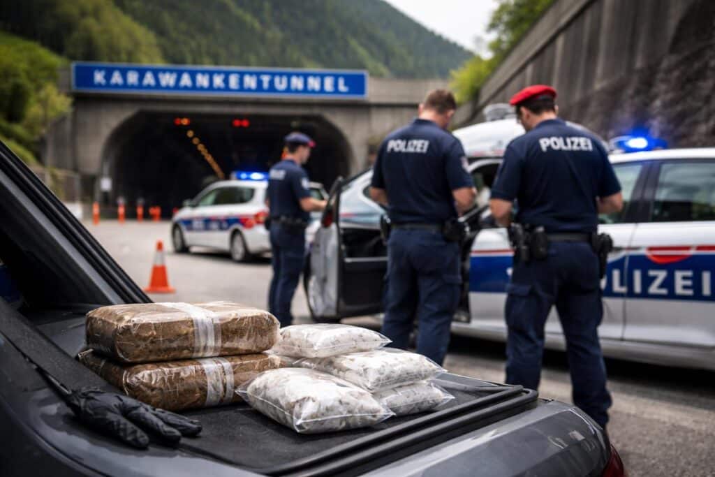 Drogen in Pkw bei Karawankentunnel entdeckt