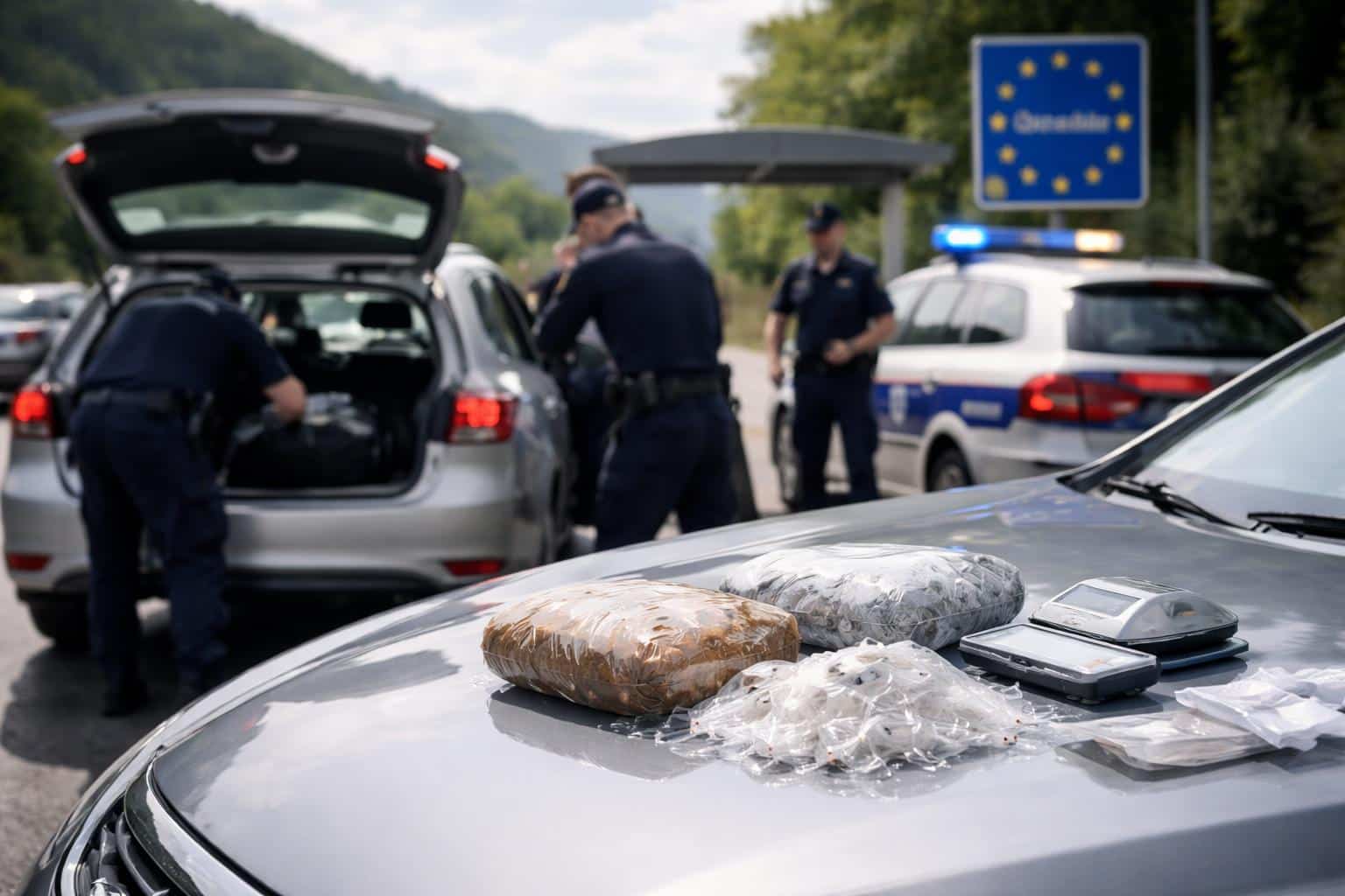Slowene mit einem Kilo Heroin und Kokain in Kärnten gestoppt