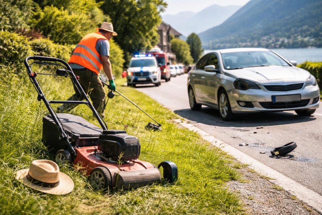 Unfall in Kärnten : 56-Jähriger beim Rasenmähen von Auto erfasst