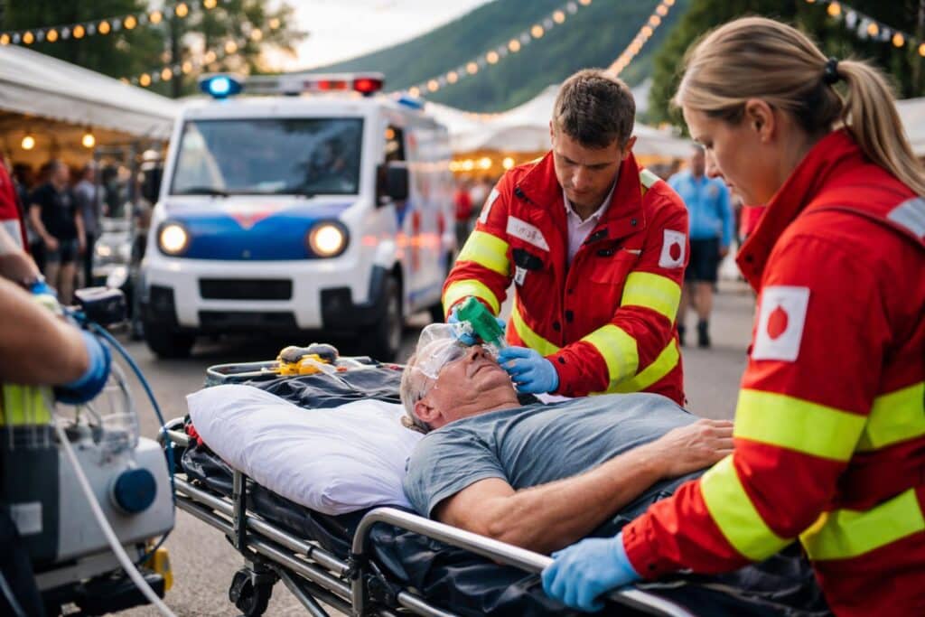 Medizinischer Notfall bei Fest in Kärnten: Patient außer Lebensgefahr