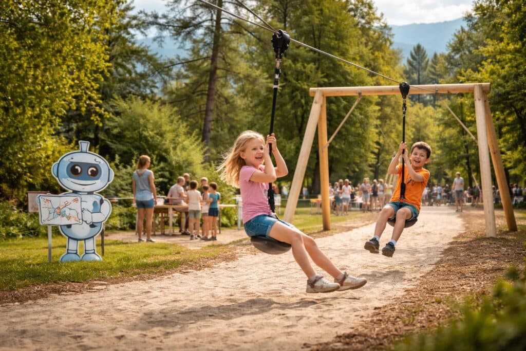 Neue Doppel-Seilbahn im Walter-Dick-Park