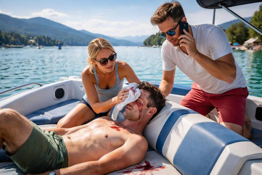 Wörthersee: Steirer bei Unfall auf Boot verletzt
